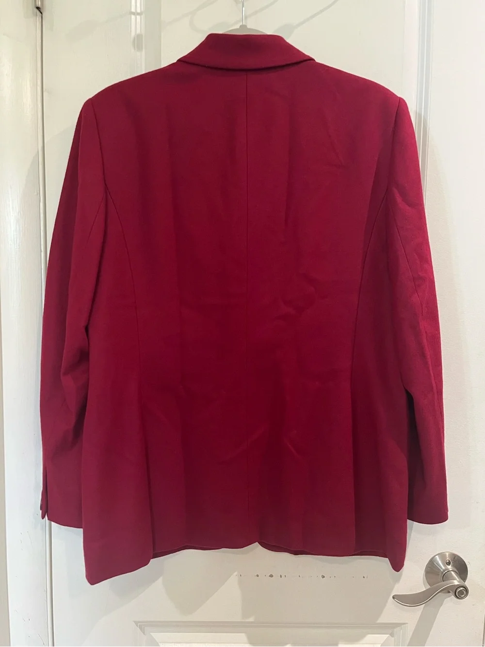 Pendleton Vintage Wool Blazer Single Button Sz 8 Red Office Corporate Academia